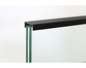 Balustrade intérieure Claire en verre Claire, profilé noir