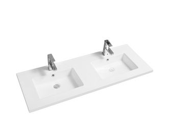 Plan double vasque 120 cm céramique INFINY