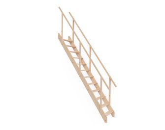 Echelle de Meunier 2 rampes sapin massif