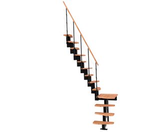 Escalier gain de place Bali 2 hêtre, quart tournant palier