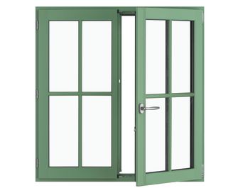 Fenêtre bois exotique ARBOREAL finition couleur verte