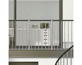 Kit balustrade pour escalier Spiral extérieur ETHAN galvanisé