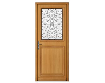 Porte d'entrée Anne-Sophie bois exotique