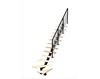 Escalier Elliot quart tournant bas rampe Evence