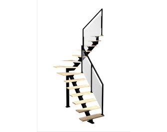 Escalier Elliot quart tournant intermédiaire rampe Evence