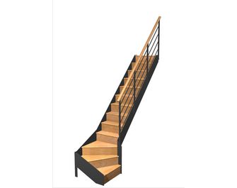 Escalier Esteban quart tournant bas rampe Eva