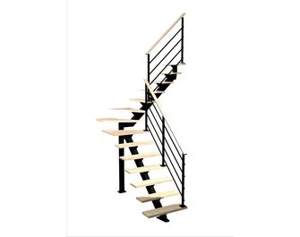 Escalier Elliot quart tournant intermédiaire rampe Eva