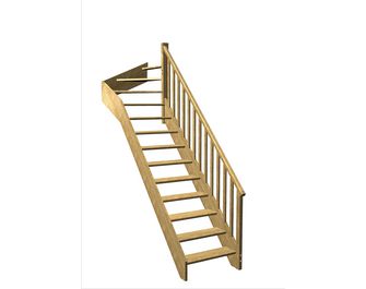 Escalier Aria quart tournant haut rampe Idéal