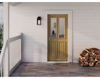 Porte d'entrée Anne-Eva bois exotique