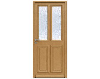 Porte d'entrée Anne-Eva bois exotique