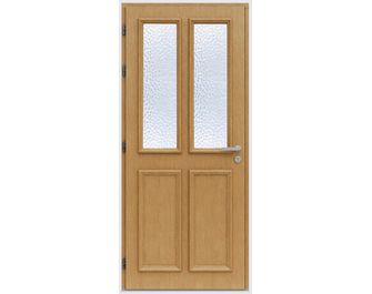 Porte d'entrée Anne-Eva bois exotique