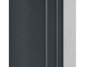 Porte de service aluminium ANAE Gris avec  barillet et poignée