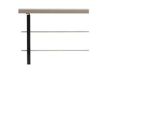 Main courante droite en bois / métal