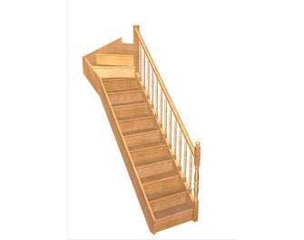 Escalier Faubourg quart tournant haut rampe Antique