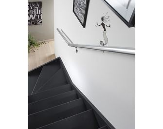 Articulation aluminium gris pour main courante