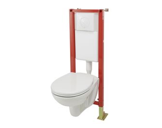 Pack WC suspendu cuvette NICO, bâti sol & mur CHRIS