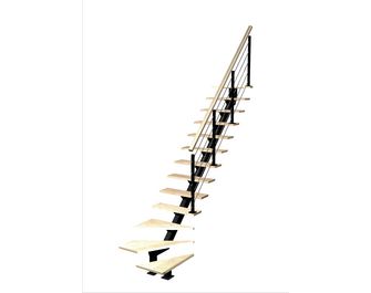 Escalier Elliot quart tournant bas rampe Epure tubes