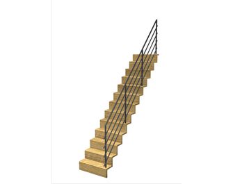 Escalier Jazz droit rampe Fera