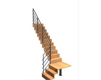 Escalier Jazz quart tournant palier rampe Fera