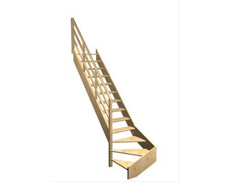 Escalier Aria quart tournant bas rampe Eden
