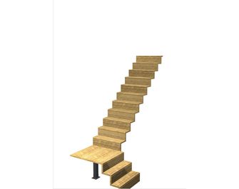 Escalier Jazz quart tournant palier sans rampe