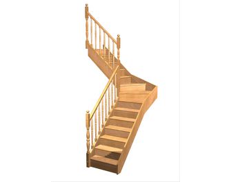 Escalier Faubourg quart tournant intermédiaire rampe Antique