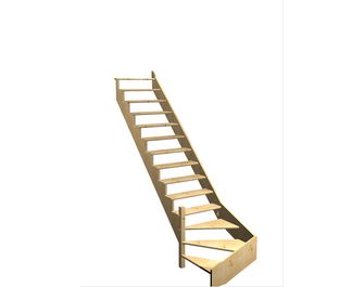 Escalier Ouessant quart tournant bas sans rampe