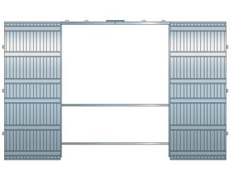 1/2 cloison GOLD pour porte coulissante Platinium MAESTRO