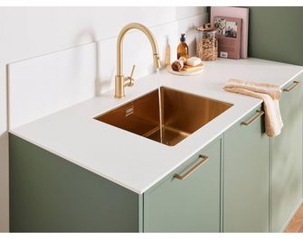Plan de travail compact NEIGE GLACE sur-mesure EP.10 MM