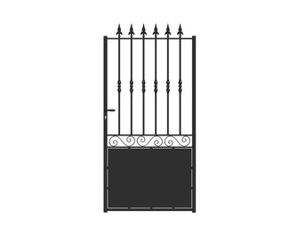 Portillon SANTEUIL semi ajouré acier anti-co noir