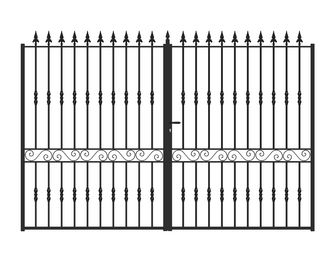 Portail battant SANTEUIL ajouré acier anti-co noir