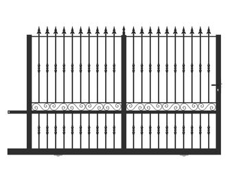 Portail coulissant SANTEUIL ajouré acier anti-co noir