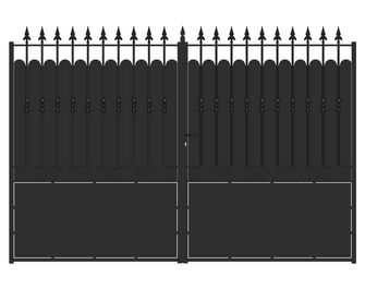 Portail battant SANTEUIL plein acier anti-co noir