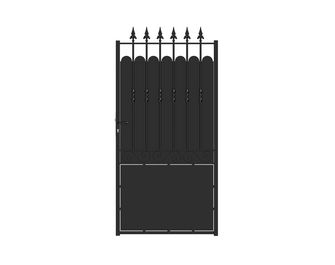 Portillon SANTEUIL  plein acier anti-co noir