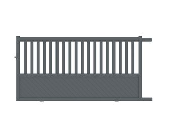 Portail coulissant ETNA semi ajouré aluminium