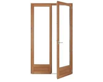 Porte-fenêtre pin ODE lasure pin naturel sur-mesure