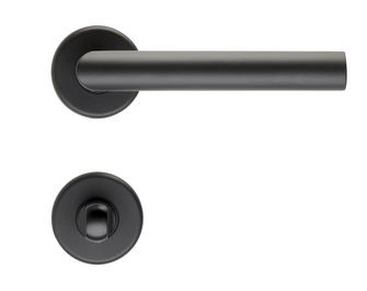 Ensemble poignée ISALYS noir à rosace à condamnation