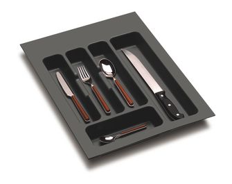 Range couverts pvc anthracite pour tiroir