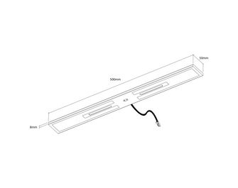 Reglette led 12w avec interrupteur et transformateur