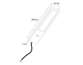 Kit de spot 2 profils led 3,8w avec interrupteur et transformateur