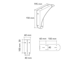 Support snack finition inox brossé