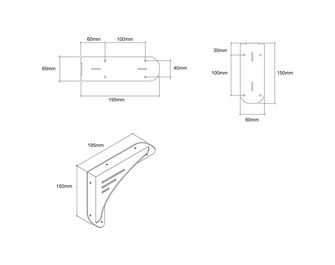Support snack deco acier noir mat
