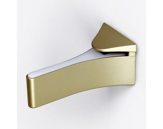 Paire de supports doré mat pour étagère