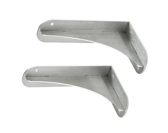 Lot de 2 supports snack finition inox brossé P.12 cm
