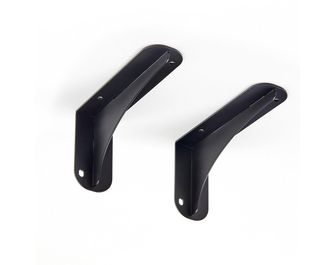Paire de supports pour étagère acier noir mat