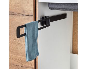 Porte-torchon coulissant en acier vernis