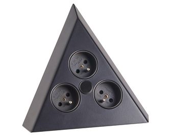 Bloc 3 prises triangulaire d'angle noir