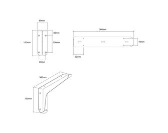 Support de snack slim noir mat P.36