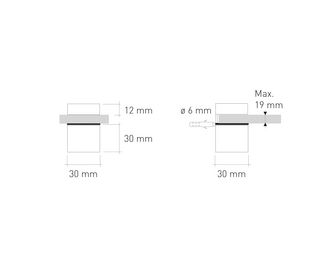 Lot de 2 supports étagère carré mat