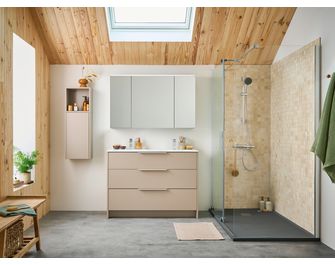 Armoire de toilette lumineuse 120 cm 3 portes PHOENIX